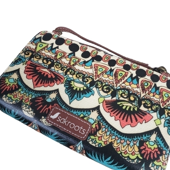 Sakroots Wristler Wallet Ethnic Tirbal One World Design - Picture 3 of 10